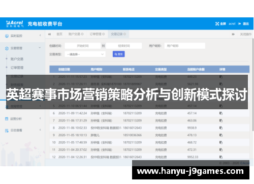 英超赛事市场营销策略分析与创新模式探讨 英超赛事市场营销策略分析与创新模式探讨